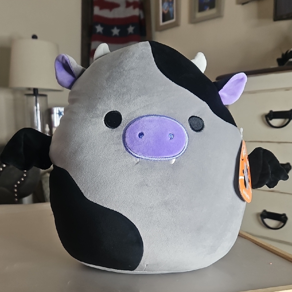 12" Bridgette The Bat Cow Halloween Squishmallow 2024